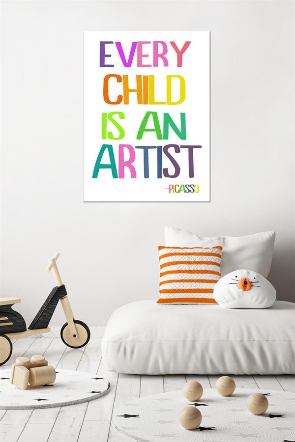 107 Every Child Is An Artist Kanvas Çocuk Tablo {MARKA MODELLERİ} {MARKA EN UCUZ}
